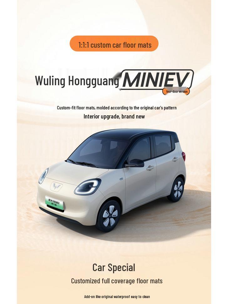 Wuling Hongguang Miniev Floor Mats, Full Coverage, 25 Designs, Four-Door, Macaron Style, for New Energy Vehicles