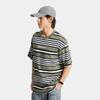Li Ning CF Striped Comfort Temperature Control Antibacterial Short Sleeve T-Shirt Men Tops Tea-Green ATSV181-1