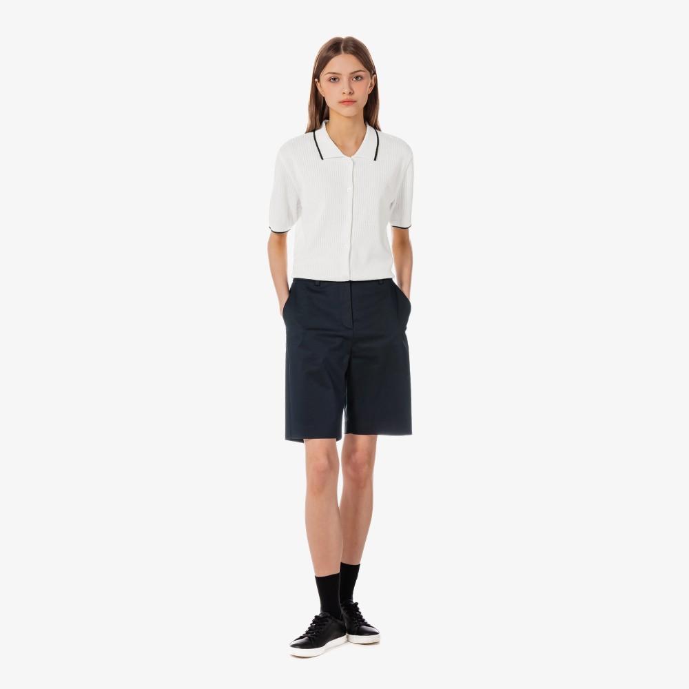 [Lacoste] Women s Basic Bermuda Shorts FF167E-55GHDE 36