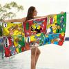 Tom&Jerry Flat Print Beach Towel Microfiber Soft Absorbent Bath Towel for Beach Pool Camping Summer Holiday Gift