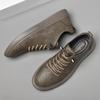 Fashion Genuine Leather Mens Casual Footwear Anti-Slippery Walking Shoes Men Leather Casual Sneakers for Man Designer Skateboard Flats