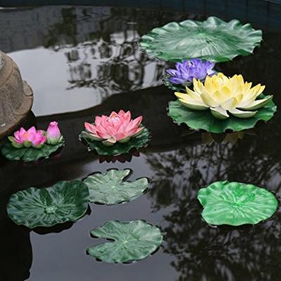 Talos 2 Adet Yapay Yüzen Lotus Yaprakları Sahte Yeşillik Bitki Bahçe Gölet Havuz Dekoru