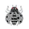 Stylish Alloy Colourful Cartoon Ladybug Brooch Cute Rhinestone Corsage T-shirt Sweater Ornament Festival Birthday Gift