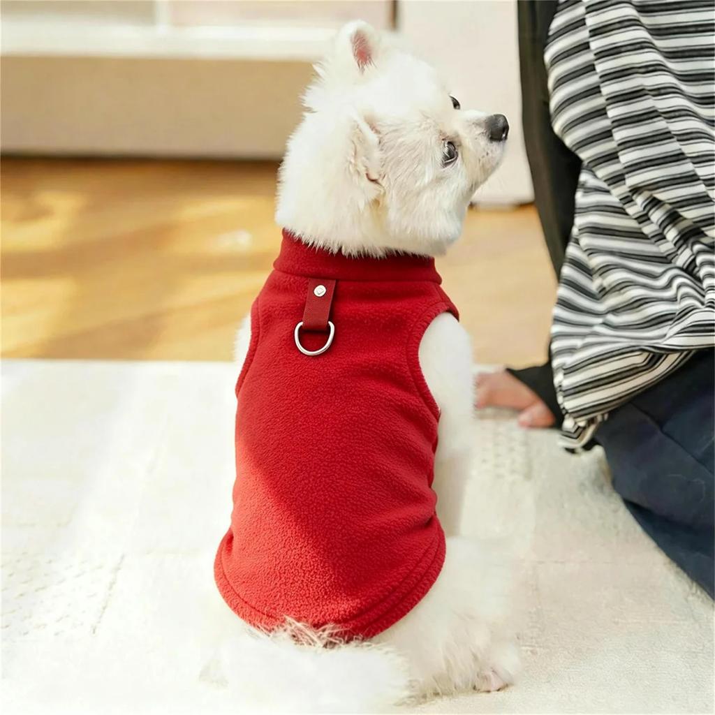 Pet Clothing Winter Fleece Plaid Vest