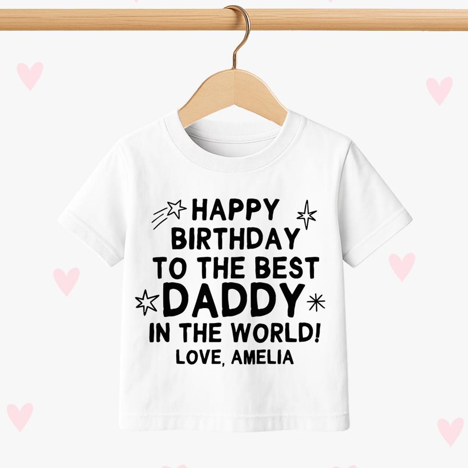 Personalized Daddy Birthday T-Shirt, Dad Gift 120