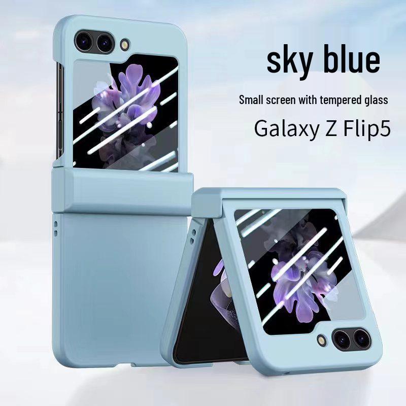 Samsung Z Flip7 Skin-Feel PC Protective Case: Full Coverage, Three-Piece Set for Flip4/5