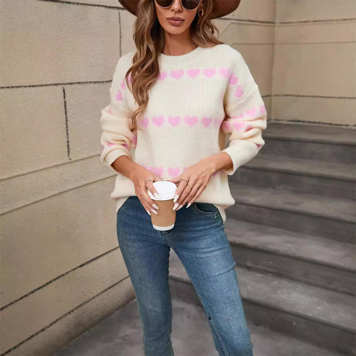 

Женский осенне-зимний трикотаж Love Fashion Пуловер Свитер с длинными рукавами XL абрикосовый