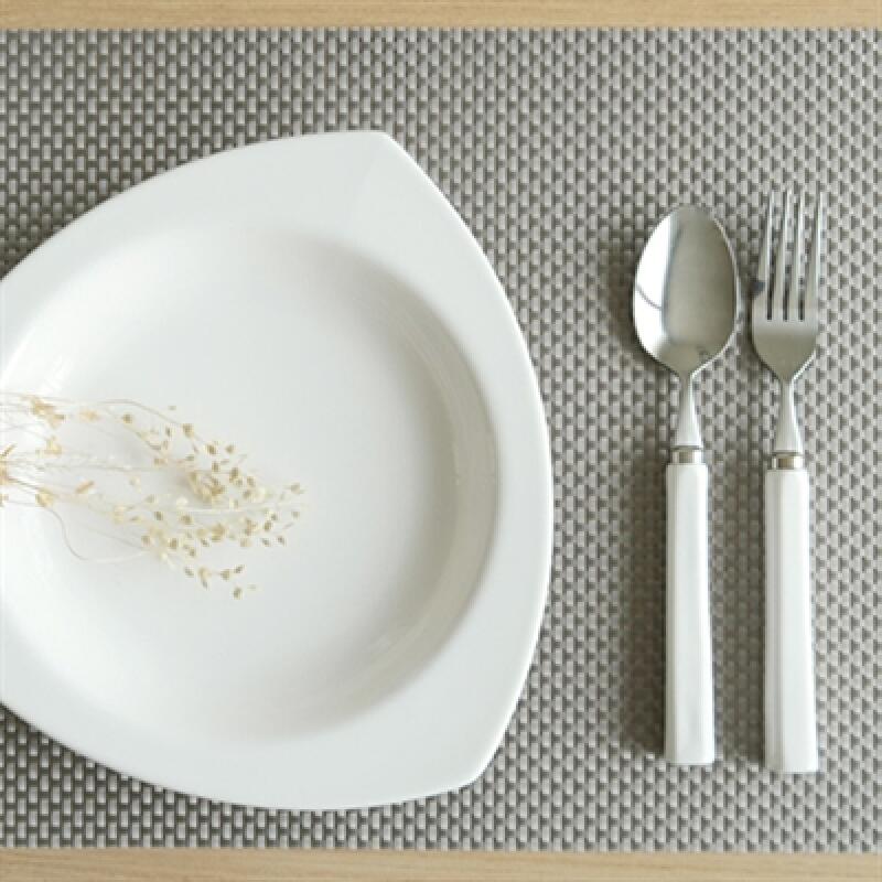 Modern Square Table Mat Cocoa Gray