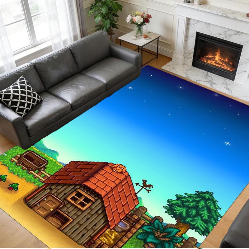 Crystal Velvet Rug Soft Non Slip Indoor Floor Mat Home DecorStardew Valley