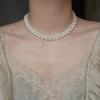 Elegant French Pearl Beaded Necklace: Luxurious, Fashionable, and Versatile Clavicle Chain