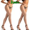 1/2/5 Pcs Of Plus-Size Women Sexy Tights Stockings High-Waisted Fishnet Tights For Women Fish Mesh With Ripped Jeans Pantyhose