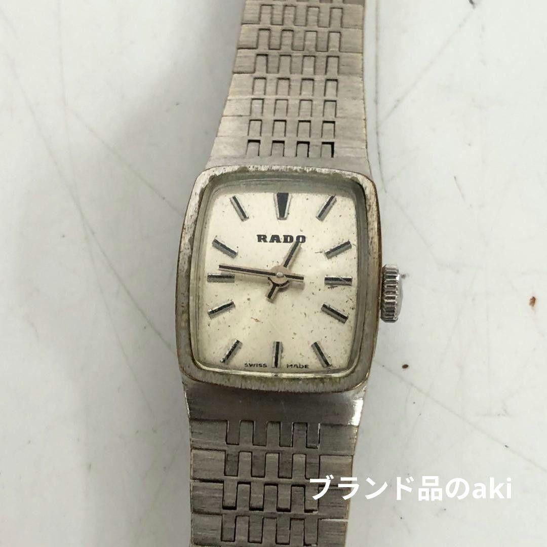 Used RADO Rado Watch Ladies Manual Winding Vintage Tonneau Silver Silver