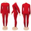 European Autumn/Winter Solid Color Hoodie and Long Pants Sportswear Set