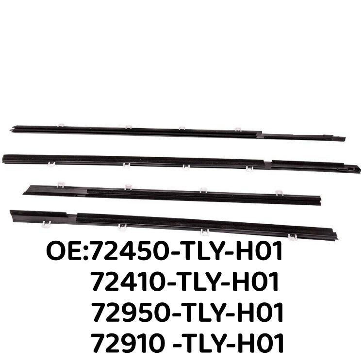 Electroplated Soundproof Exterior Trim Seal for 2017-2022 CRV, Part No. 72410-TLY-H01 72450-TLY-H01 72410-TLY-H01