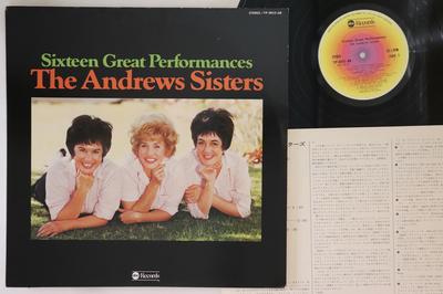 LP Record ANDREWS SISTERS - Sixteen Great Performances YP8015AB ABC 1976 Japan Pop Used