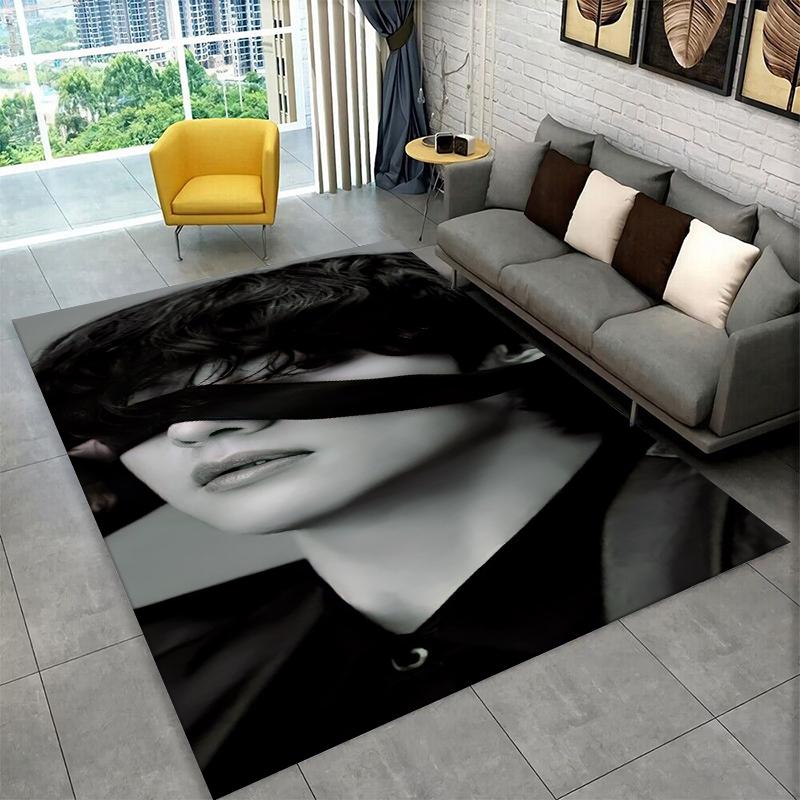 Famous B-BTS Kim Tae Hyung V KPOP Non-Slip Area Rug for Living Room,Bedroom,Playroom,Carpet Floor Mat Home Decor Rug Kids Room