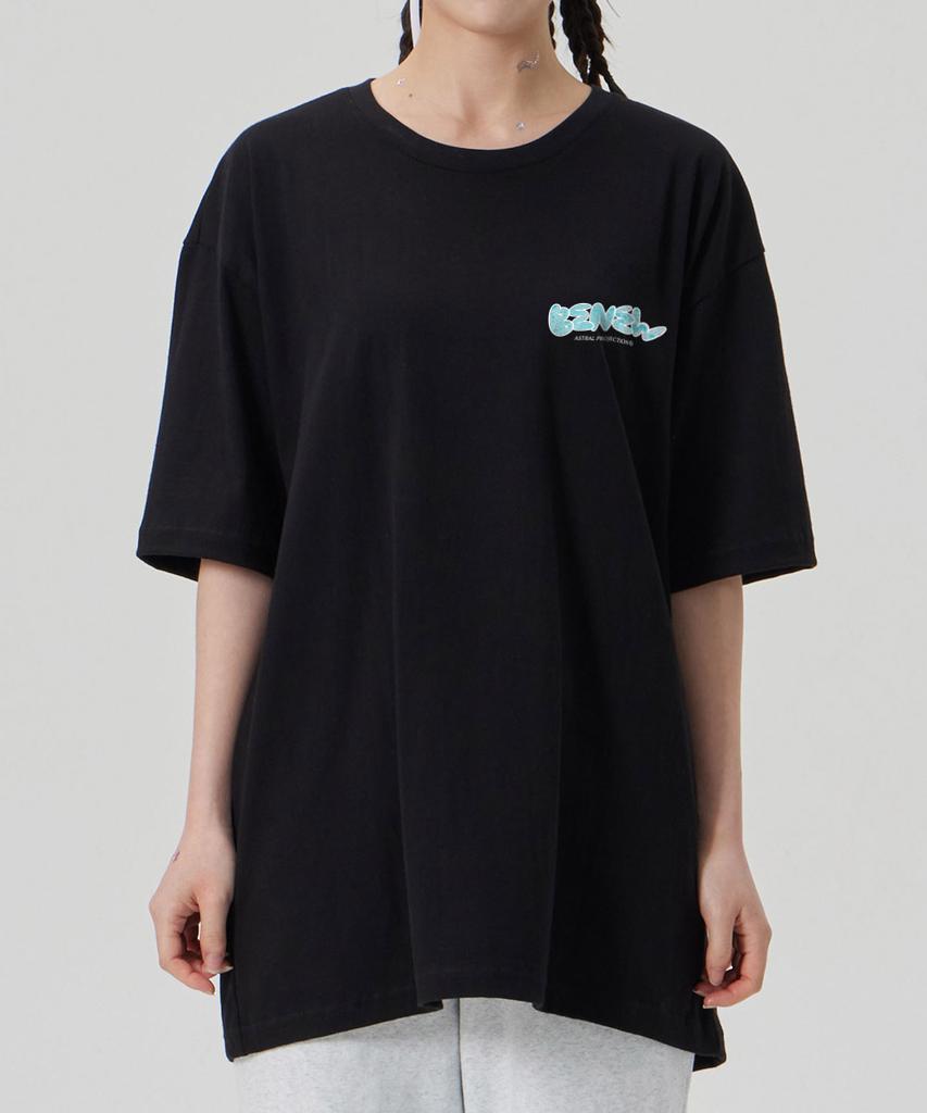 ASTRAL PROJECTION [Be New] Cotton Loose Fit Short Sleeve T-Shirt_Black