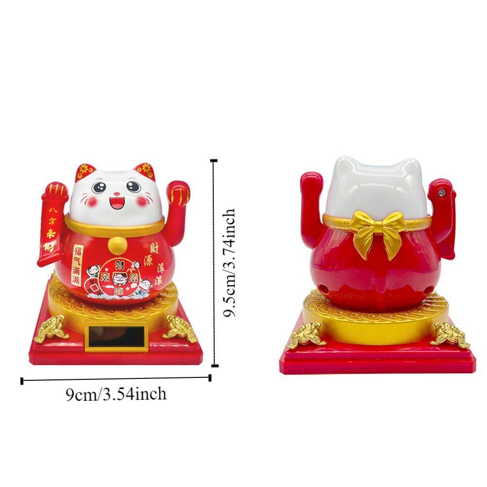 Wealth Welcoming Fortune Cat Waving Arm Car Decoration Automotive Interior Supplies  Office
