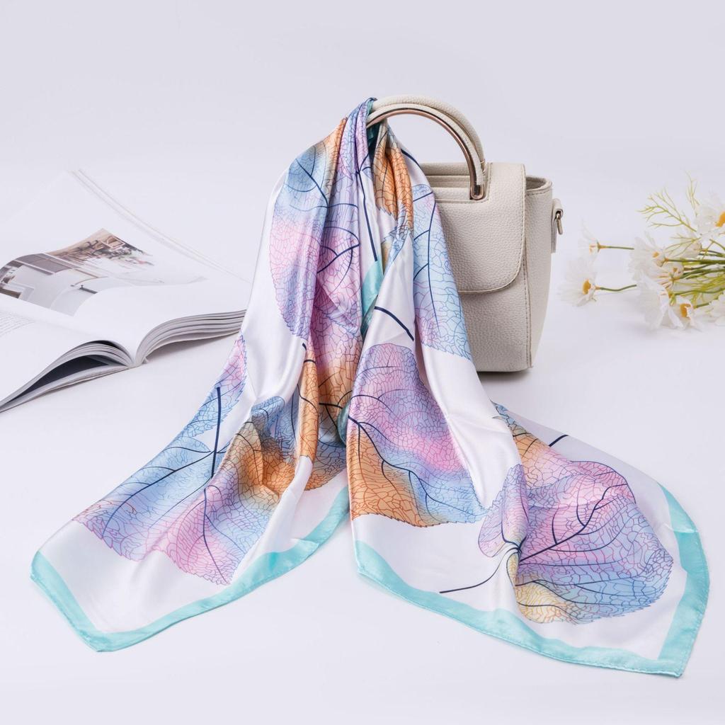 Simulation Silk 90cm Large Square Scarf Silk Scarf Female New 2026 Spring and Fall Models of Foreign Fashion Shirt Large Square Scarf Mother Scarf