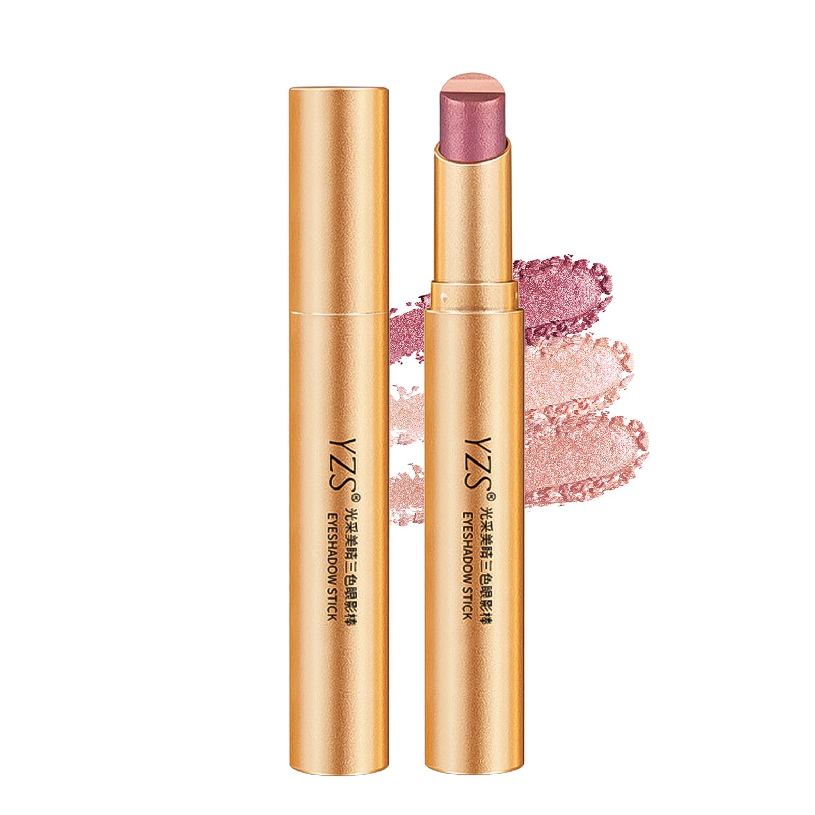 Lynlyilinger Eyeshadow Stick - 3-Color Gradient Eyeshadow Pencil - Shimmering, for Under-Eye Looks, 12-Hour Waterproof, Sweat & Oil Resistant, Matte