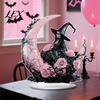 Unique Holiday Party Centerpieces Halloween Dark Style Table Decorations, Acrylic Pink And Black Gothic Centerpiece, Small Craft Gifts Crescent Moon/