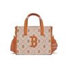 New MLB Synthetic Leather Tote Bag Shopping Bag Handbag Crossbody Bag Shoulder Bag Small Size Women's Brown 3AORS013N-43BRS
