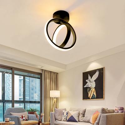 Small Led Ceiling Lights Aisle Hallway Lamp Modern 2 Rings Light Fixtures Living Room Bedroom Kitchen Household Daily Lighting