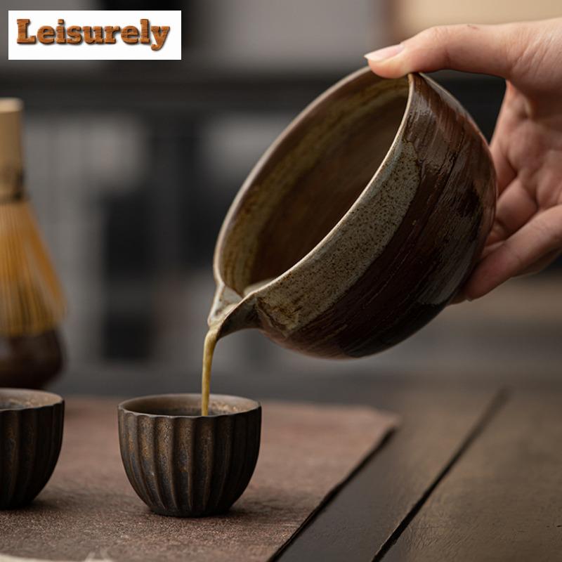 Japanese Coarse Pottery Matcha Tea Set Bamboo Tea Brush Ceramic Tea Bowl Composition Chinese Traditional Tea Tools Holiday Gifts