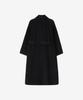Basika Wooden Cashmere Balmacaan Long Coat (Black)
