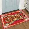 Retro Tiger Willkommen Fußmatte mit Muster Matten Teppiche für Küche Badezimmer Schachbrettmuster Bordüre Schlafzimmer Heimdekoration Teppich