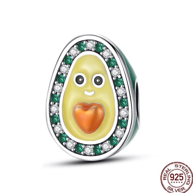 Newstering Copper Cherry Strawberry Fruit Series Charms Beads Fit 3Mm Original Bracelets Diy Birthday Jewelry Gifts