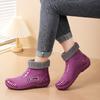 Low-top Water Shoes Women's Non-slip and Waterproof New Fashion Rain Shoes Winter Velvet Warm Rain Boots