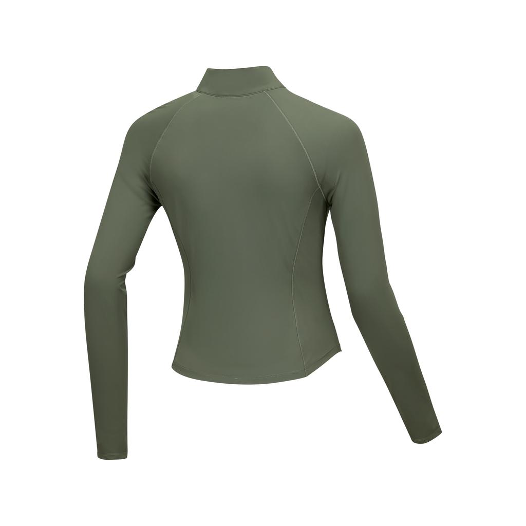 Skechers Solid Color Fashion Versatile Long Sleeve Jacket Women Jackets Army-Green P225W125-02NQ