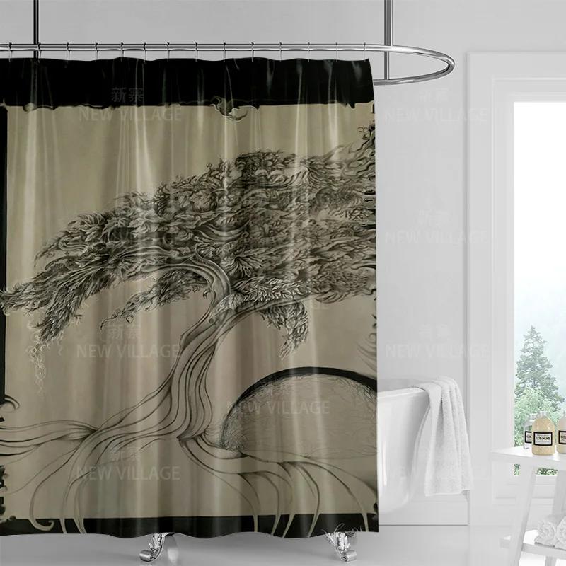 Nowoczesna Sztuka Graffiti Zasłona Prysznicowa garnitur Wodoodporna Zasłona 12 Haczyk Styl Skandynawski Łazienka Wanna Podwójnego Użytku Zasłona Prysznicowa