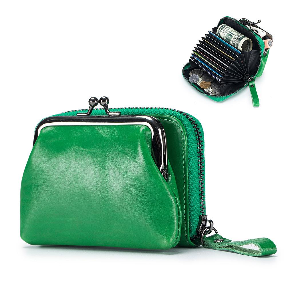 New European and American Fashion Change Bag Women's Multi-card Change Card Bag Integrated Removable Clip Bag Retro Small Wallet