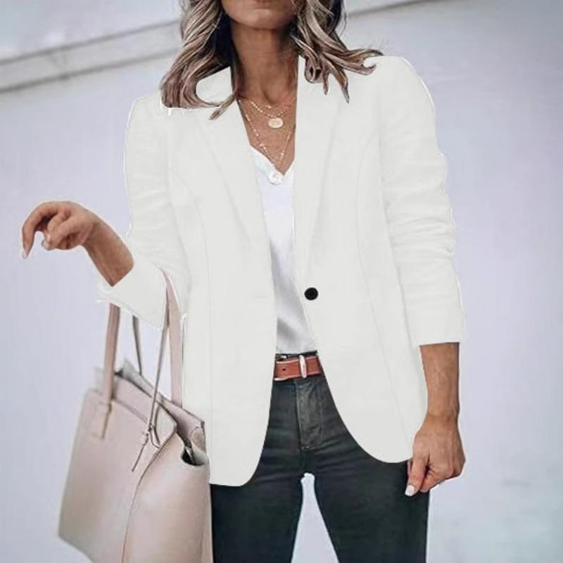 Women S Solid Color Casual Long Sleeve Blazer Coat