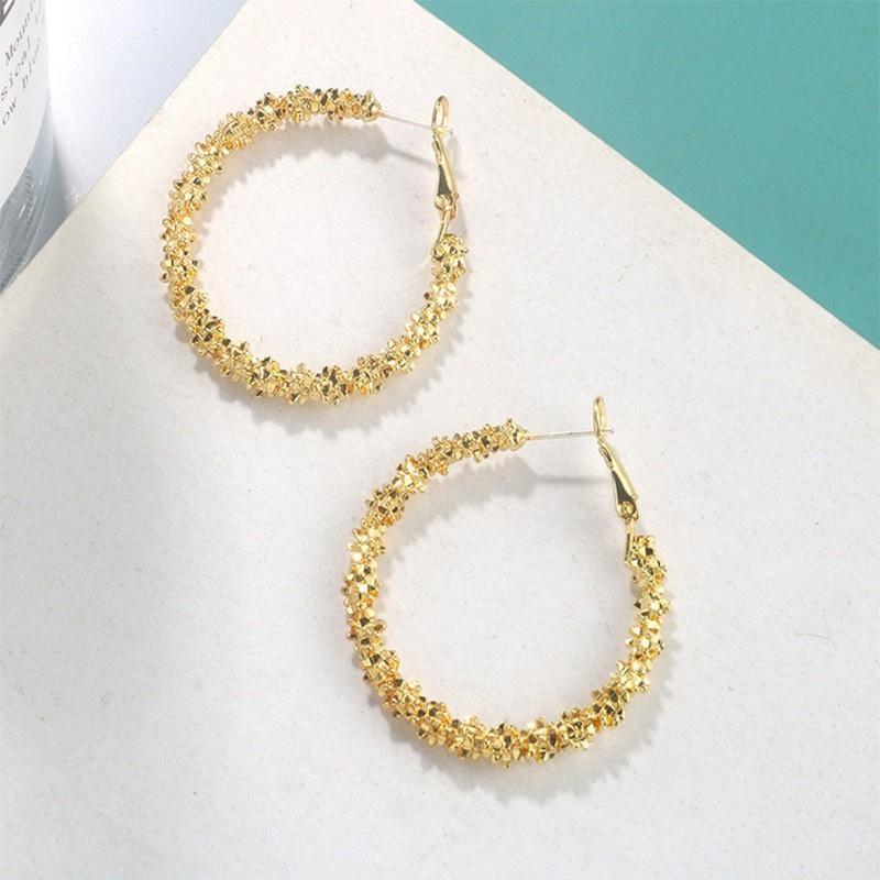 Irregular Exaggerated Circle Earrings Minimalist Modern Geometric Hoop Earrings for Women Trendy Boho Statement Jewelry Accessories
