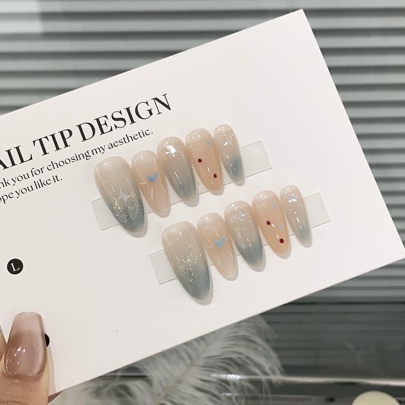 

Dopamine Blush Glow Gradient Silver Crushed Butterfly Fine Flash Mint Ice Blue Patch Wear L