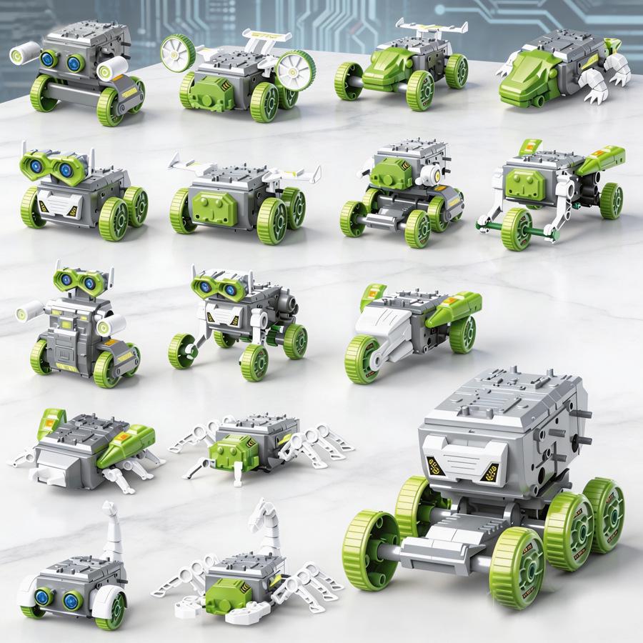 12-in-1 DIY Pädagogischer Solarroboter Baukasten für Kinder