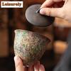 175ml Rock Painting Time Wind Gaiwan Luxury Tea Tureen Household Tea Bowl With Lid Kit Tea Maker Cover Bowl Cafes Ornaments Gift