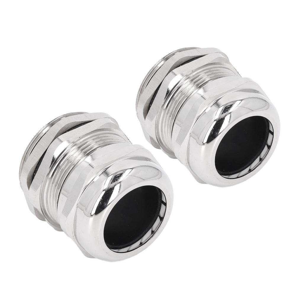 2PCS Waterproof Cable Gland M32 Cord Grip Connectors Durable Wire Connector  Lighting Applications