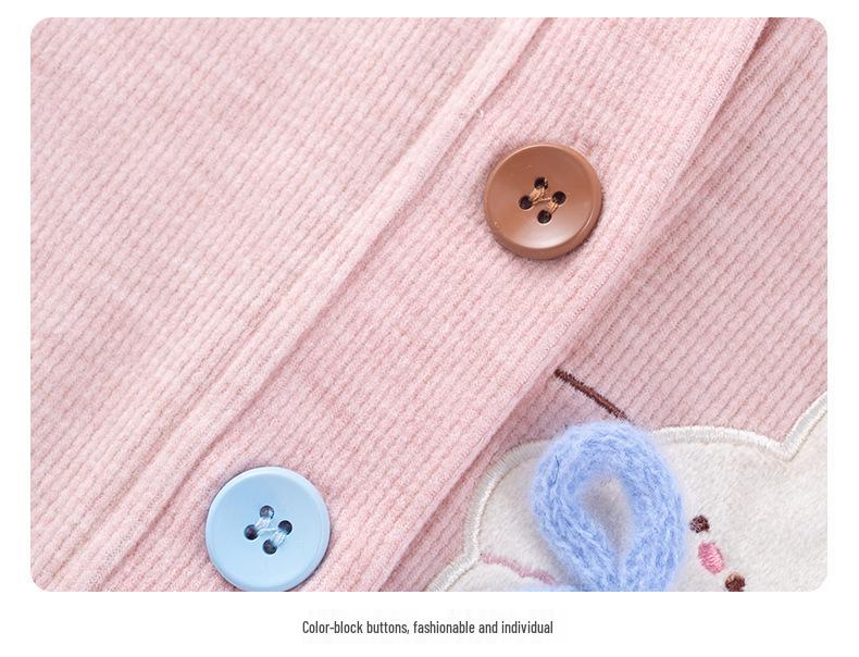 2025 Spring & Autumn Stylish Girls' Hooded Cardigan - Korean Baby Outerwear