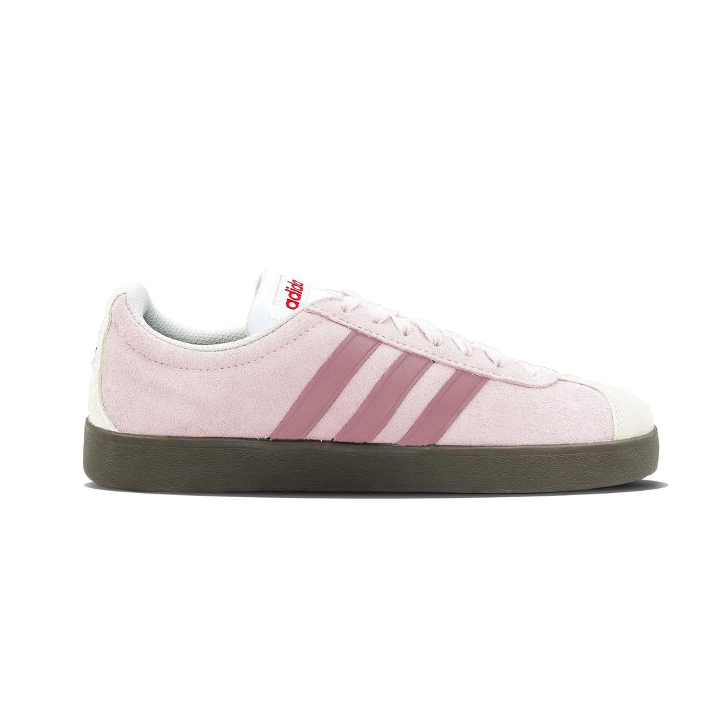 adidas VL COURT 2.0 Slip Resistant Abrasion Resistant Low Top Skateboard Shoes Unisex Pink HQ1802(Team-)-Random Packaging Bags