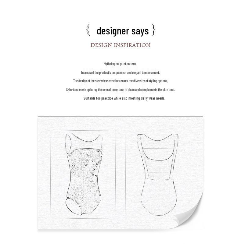 Damen Sommer ärmelloser Ballett-Leotard für Tanz und Gymnastik