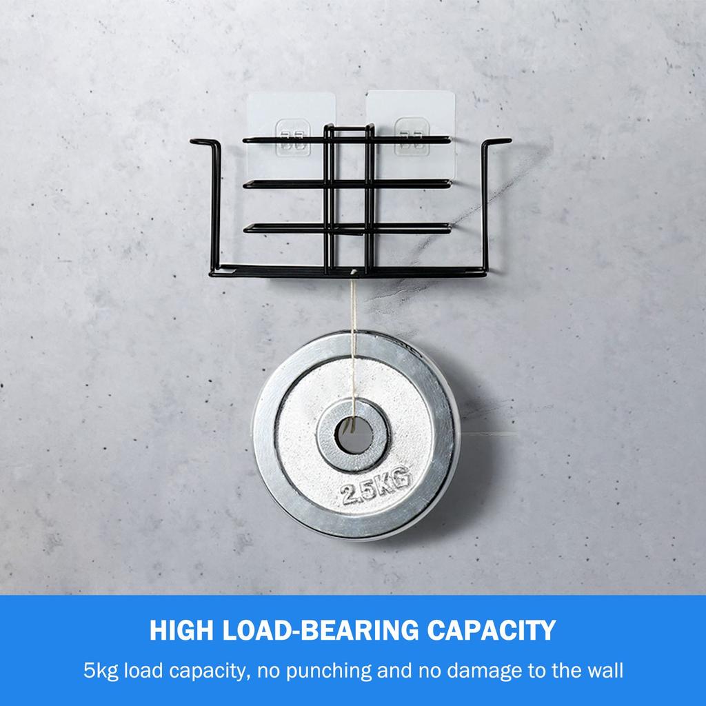 Bathroom Shelves Toothbrush Holder Metal Bathroom Toothpaste Holder With Multifunctional Electric Toothbrush Black