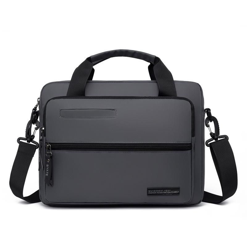 Shoulder Bag Men's Business Handbag Solid Color Travel Bag Large Capacity Crossbody Bag