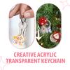 ABWR-100Pcs Acrylic Keychain Blanks Decoration Crafts Round Heart-Shaped Acrylic Blanks Keychain For DIY Keychain And Tags