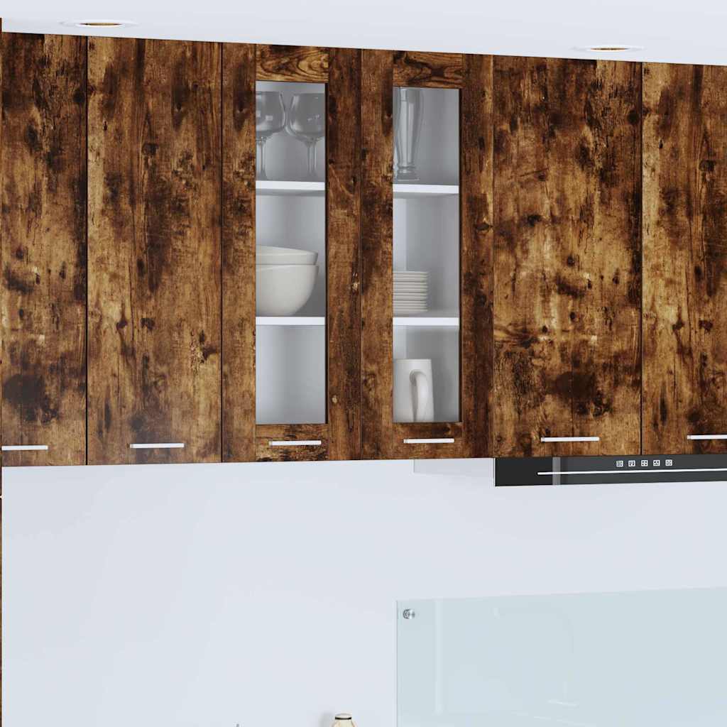 Hanging Cabinet Smoked Oak 60 x 31 x 80 cm Wood Based Material