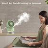 LED Humidifier Cooling Fan, Small Desktop Air Cooler Personal Humidifier Fan for Office Bedroom