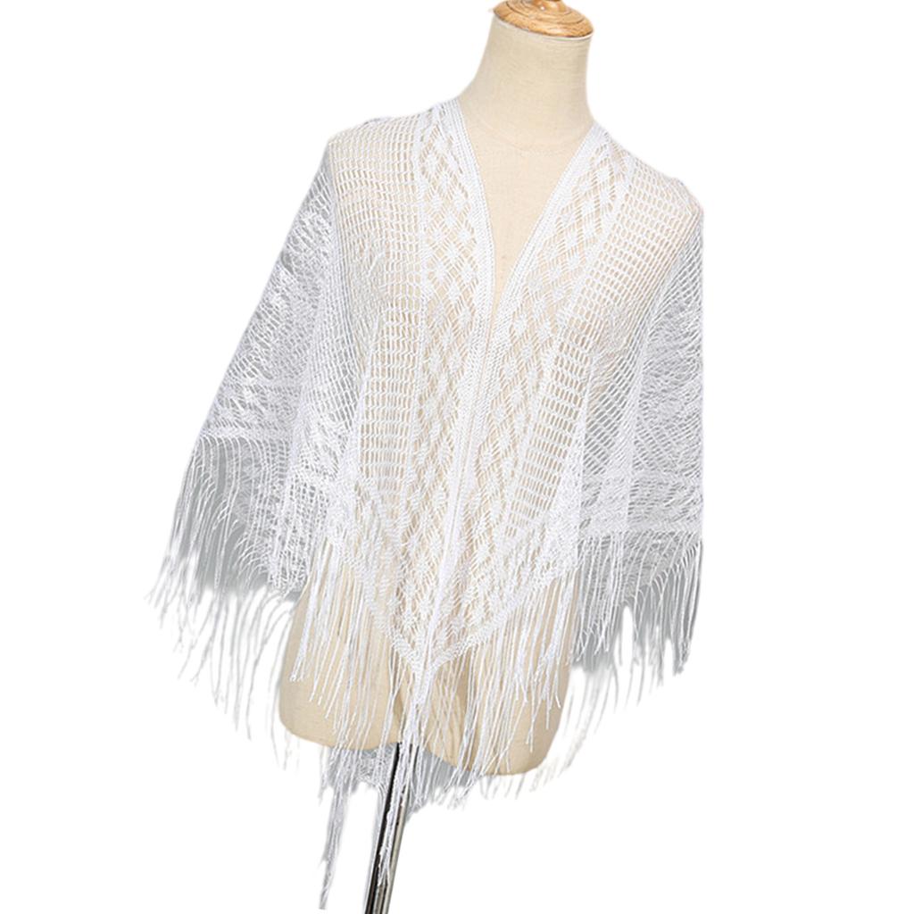 Lightweight Scarf for Women Office Daily Travel & Evening Event Shawl Elegant Hollowed Out Embroidery Headscarf Shawl